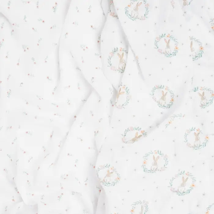 Aden + Anais - Muslin Swaddle Blankets - Blushing Bunnies (2 Pack)
