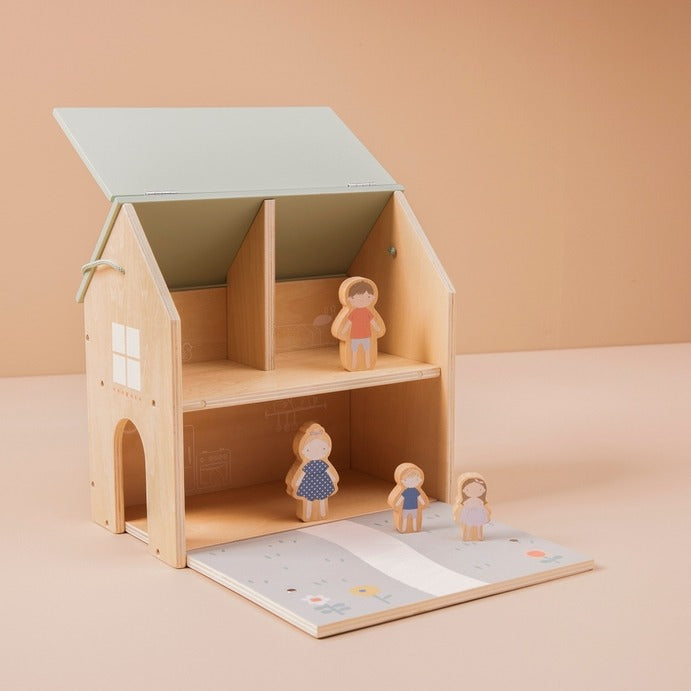 Just Bee Kids - Wooden Dolls House - With Family