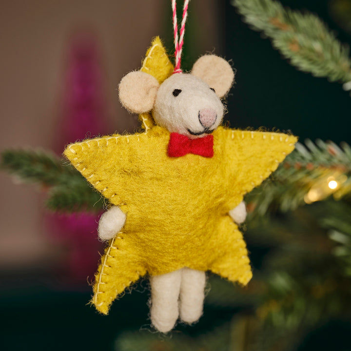 Ginger Ray - Christmas Tree Decoration - Star Mouse