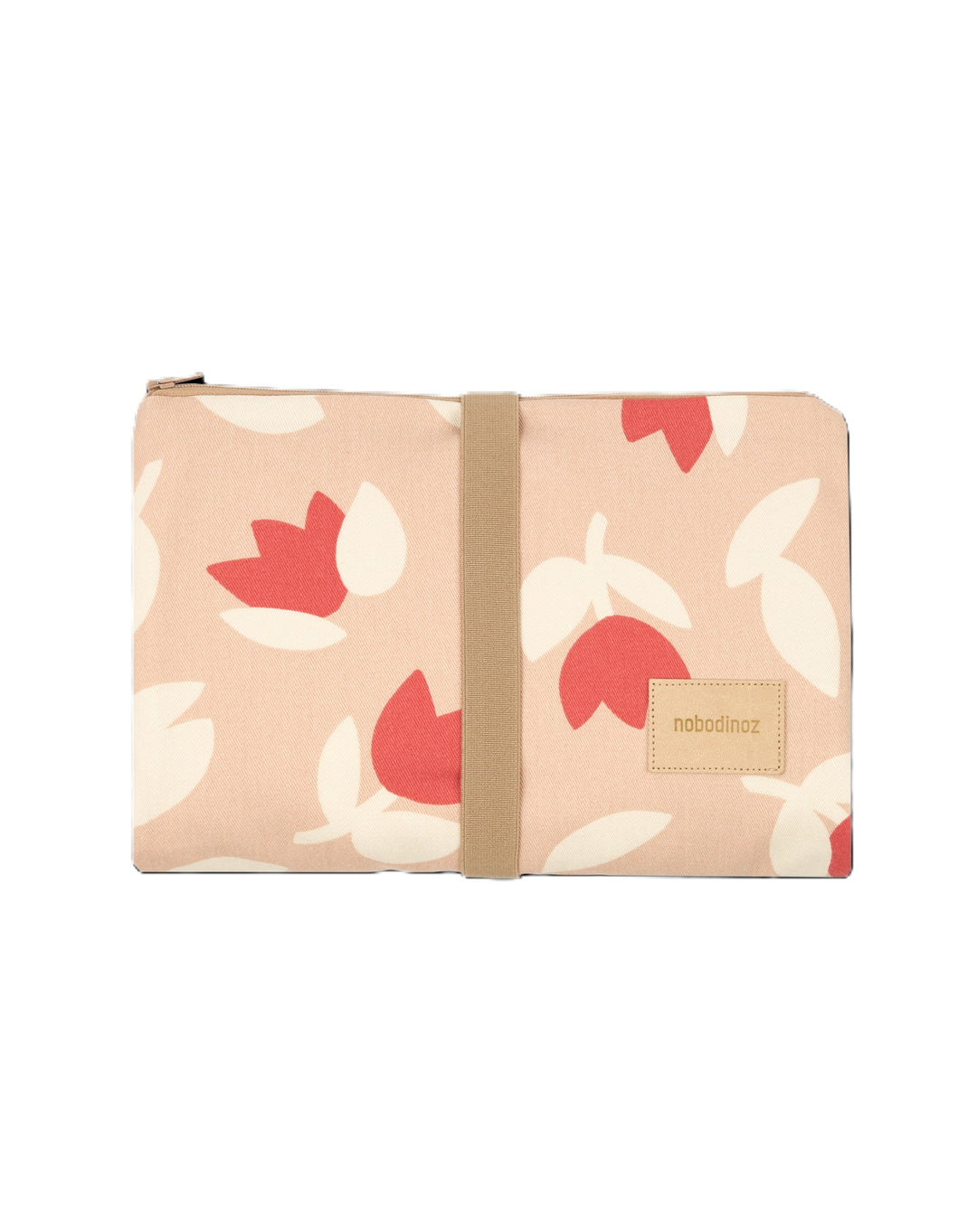 Nobodinoz-Hyde Park Waterproof Changing Pad - Red Tulips - Mabel & Fox