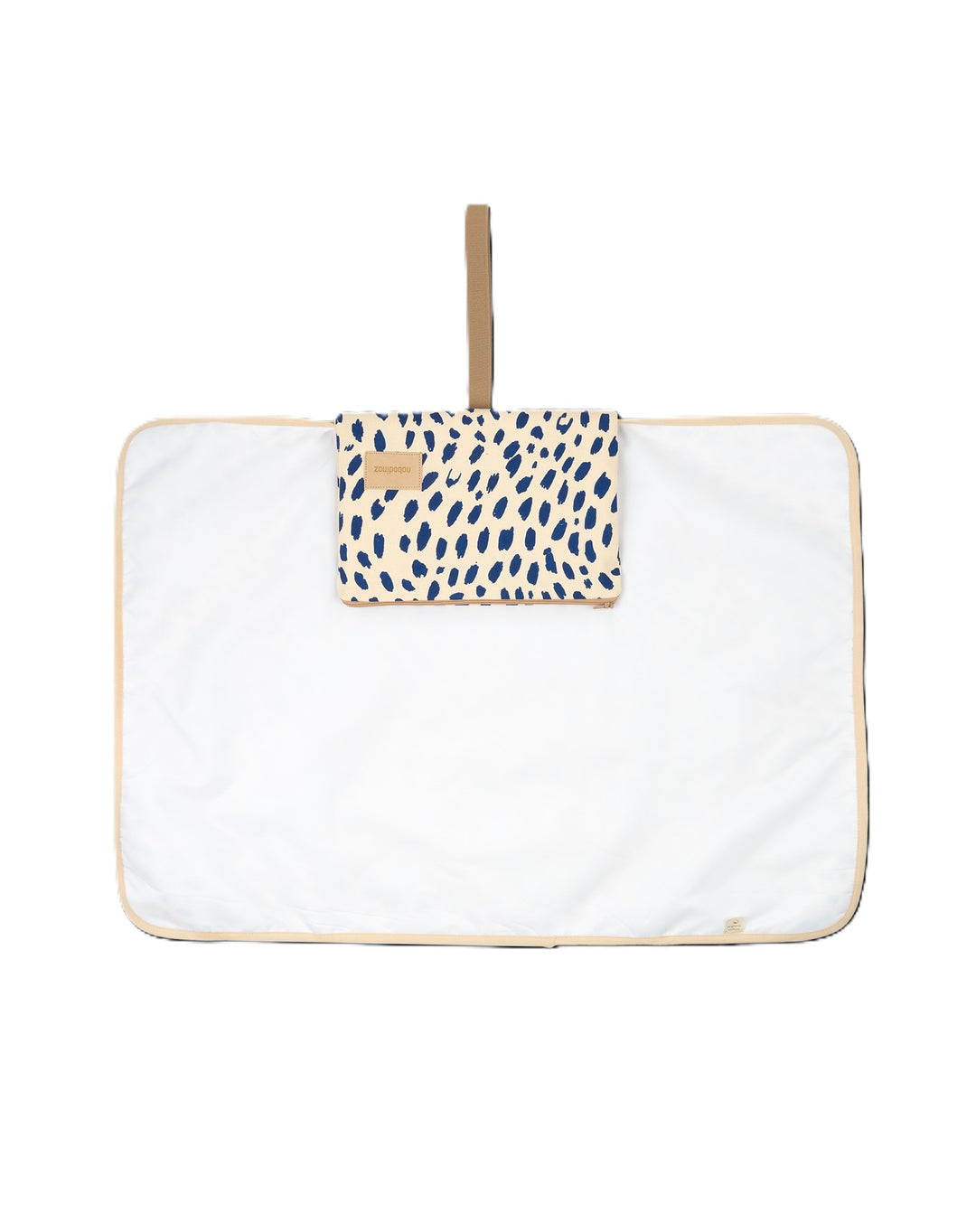 Nobodinoz-Hyde Park Waterproof Changing Pad - Leonie Blue - Mabel & Fox