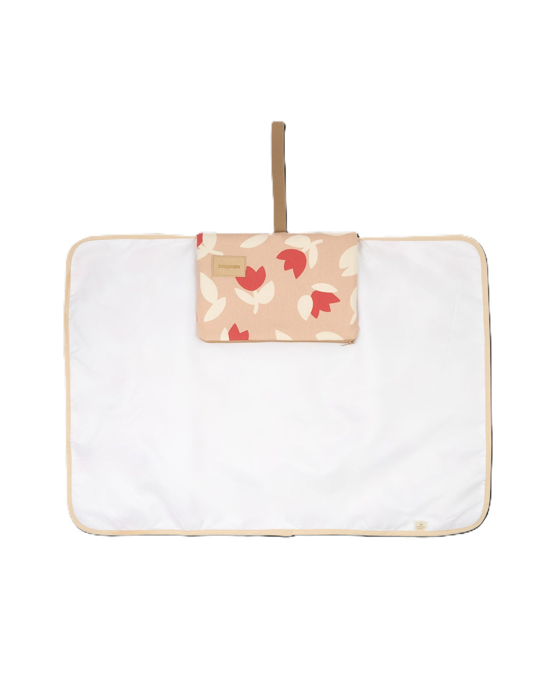 Nobodinoz-Hyde Park Waterproof Changing Pad - Red Tulips - Mabel & Fox