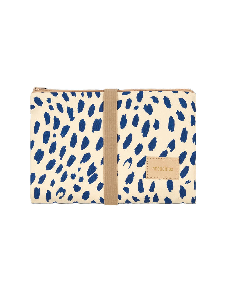 Nobodinoz-Hyde Park Waterproof Changing Pad - Leonie Blue - Mabel & Fox