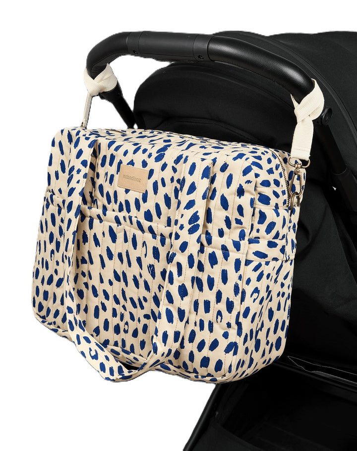 Nobodinoz- Hyde Park Waterproof Stroller Bag - Leonie Blue - Mabel & Fox