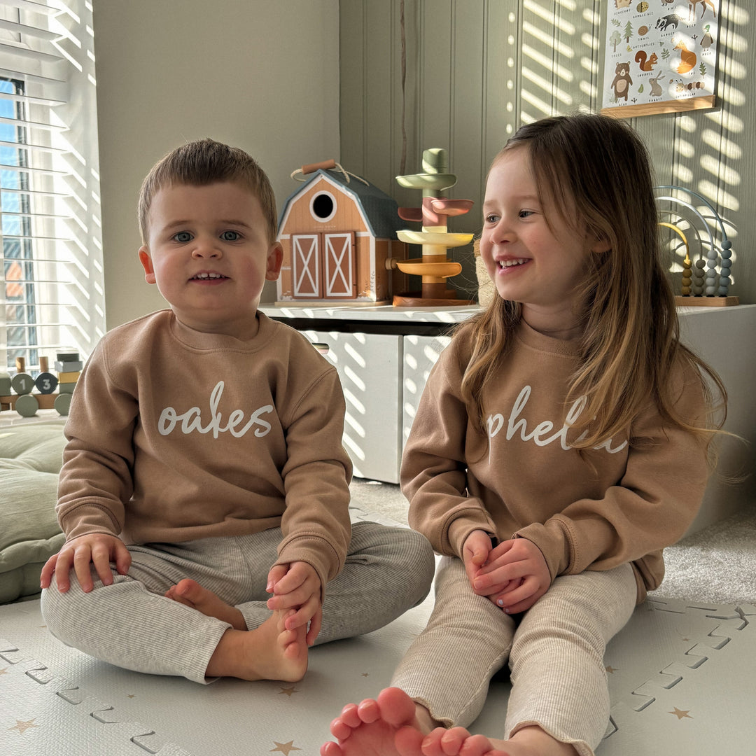 Mabel & Fox - Personalised Kids Sweatshirt - Vintage Taupe