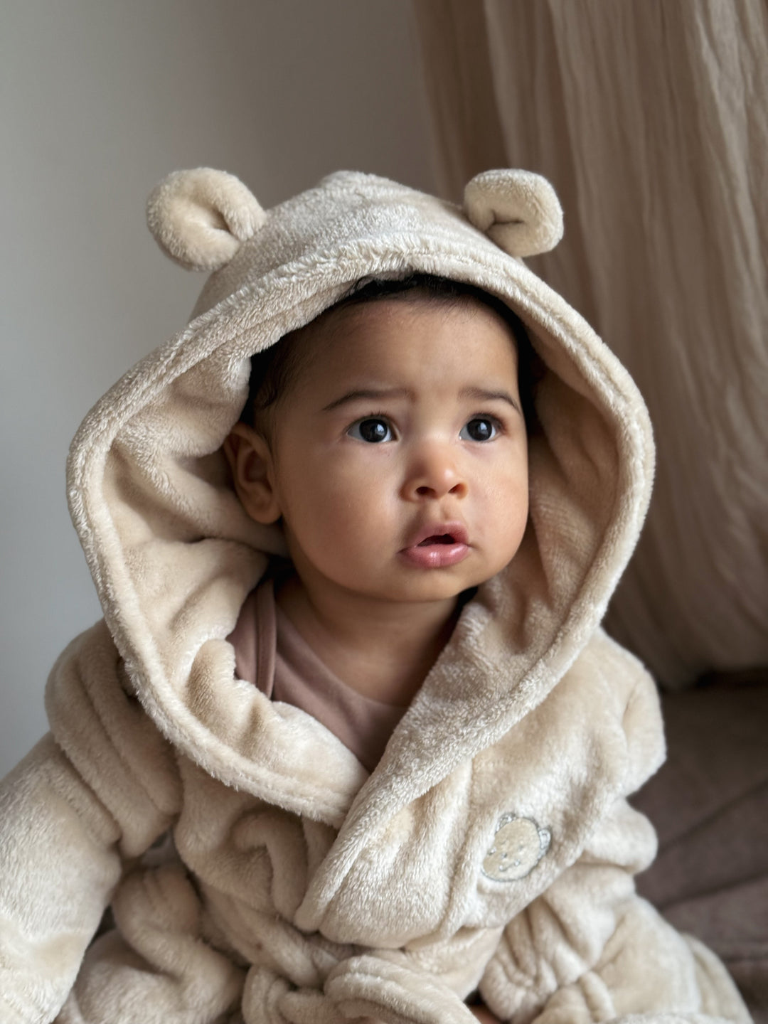 Mabel & Fox - Baby Hooded Dressing Gown - Caramel - Mabel & Fox