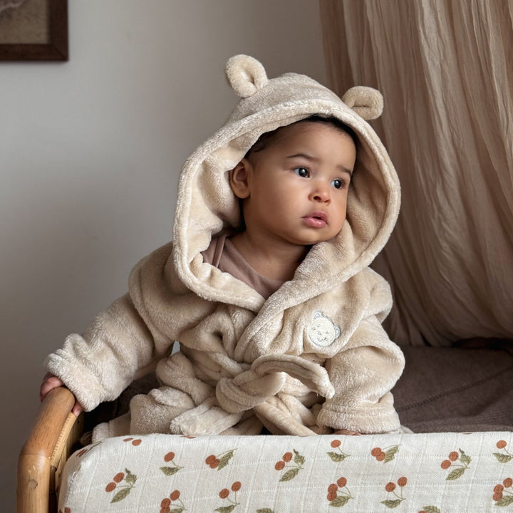 Mabel & Fox - Baby Hooded Dressing Gown - Caramel - Mabel & Fox