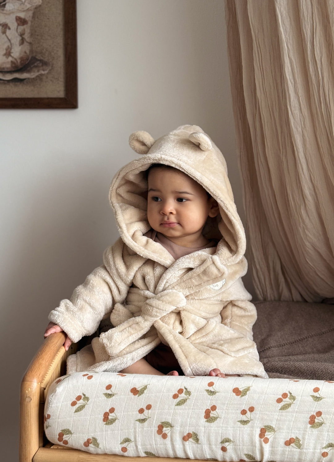 Mabel & Fox - Baby Hooded Dressing Gown - Caramel - Mabel & Fox