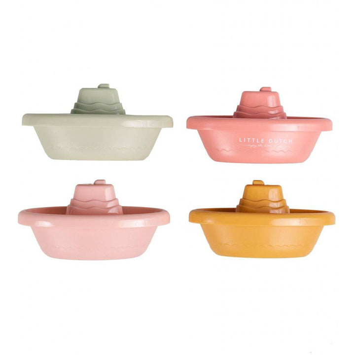 Little Dutch - Stackable Bath Boats - Pink - Mabel & Fox