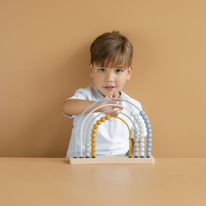 Little Dutch - Wooden Abacus Rainbow - Blue - Mabel & Fox