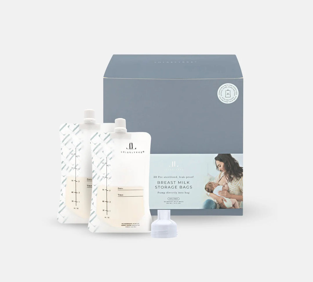 Lola & Lykke - Breast Milk Storage Bags (30 Pack) & Adapter