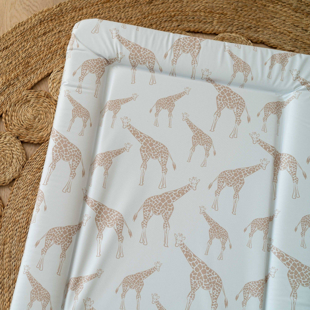 Mabel & Fox - Baby Changing Mat  -  Beige Giraffe - Mabel & Fox