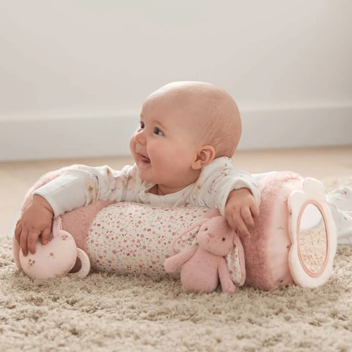 Mamas & Papas - Tummy Time Roll - Welcome To The World Pink Bunny