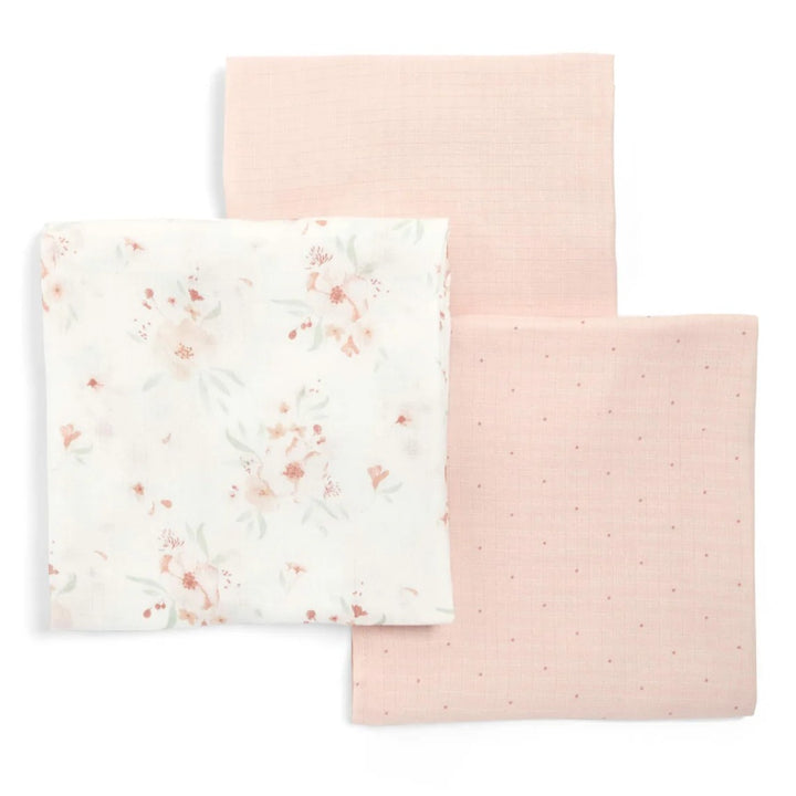 Mamas & Papas - Large Muslin Cloths (3 Pack) - Floral - Mabel & Fox