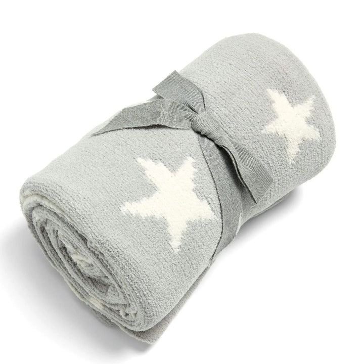 Mamas & Papas - Chenille Blanket - Grey Star