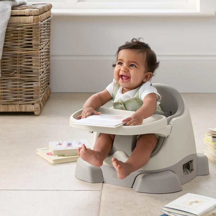 Mamas & Papas - Bug 3-in-1 Floor & Booster Seat with Activity Tray - Pebble Grey