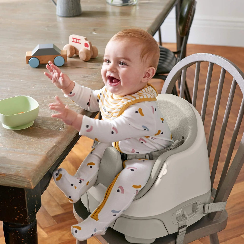 Mamas & Papas - Bug 3-in-1 Floor & Booster Seat with Activity Tray - Clay - Mabel & Fox