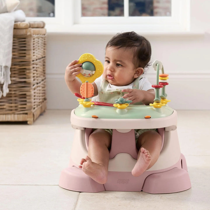 Mamas & Papas - Bug 3-in-1 Floor & Booster Seat with Activity Tray - Blossom