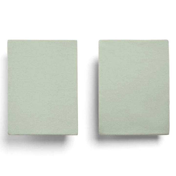 Mamas & Papas - Cotton Essentials - Cotbed Fitted Sheets (2 pack) - Sage - Mabel & Fox