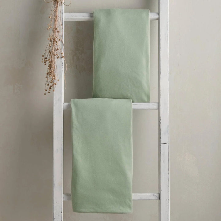 Mamas & Papas - Cotton Essentials - Cotbed Fitted Sheets (2 pack) - Sage - Mabel & Fox