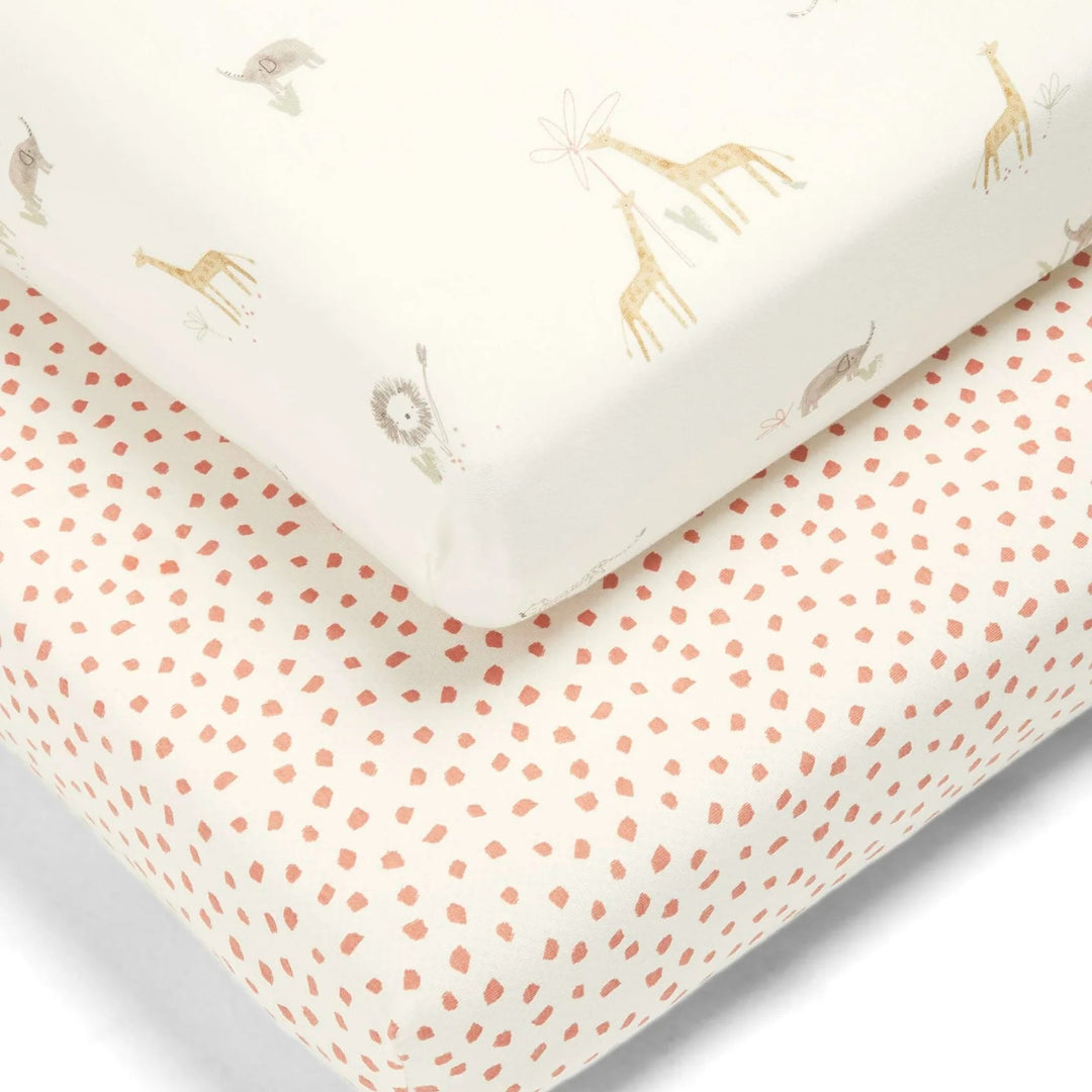 Mamas & Papas - Cotbed Fitted Sheets (2 Pack) – Jungle - Mabel & Fox