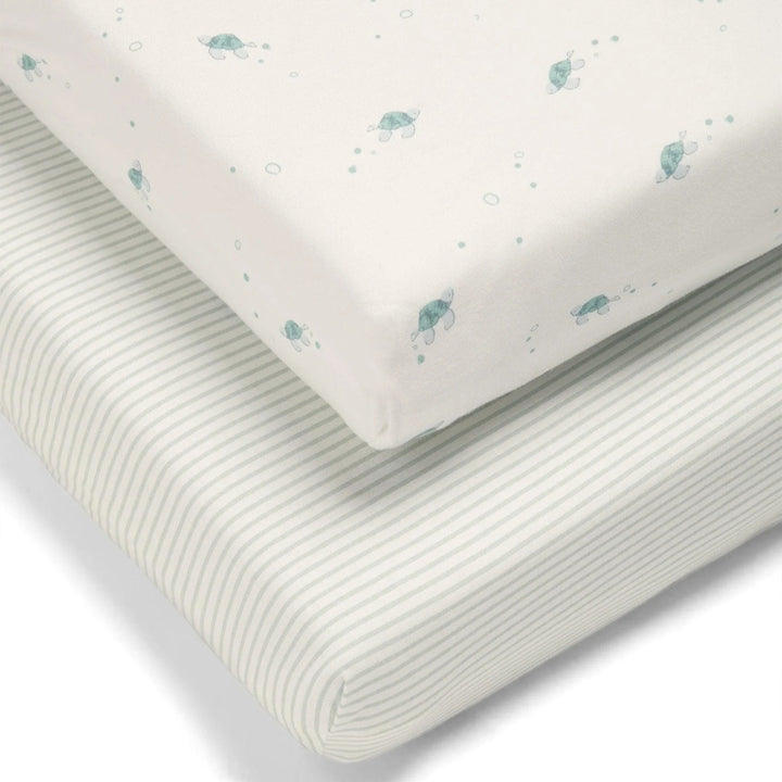 Mamas & Papas - Cotbed Fitted Sheets (2 pack) - Turtle