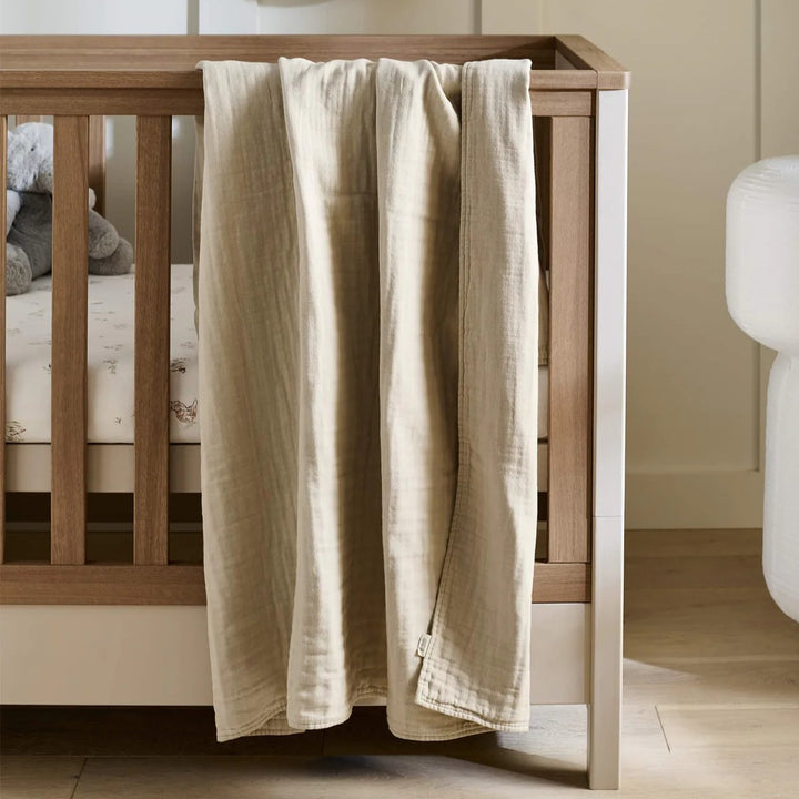 Mamas & Papas - Muslin Blanket - Welcome to the World Seedling - Linen