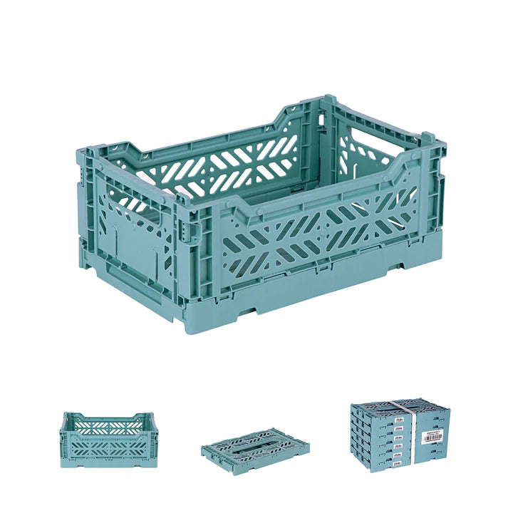 Aykasa Folding Storage Crate - Mini - Teal - Mabel & Fox