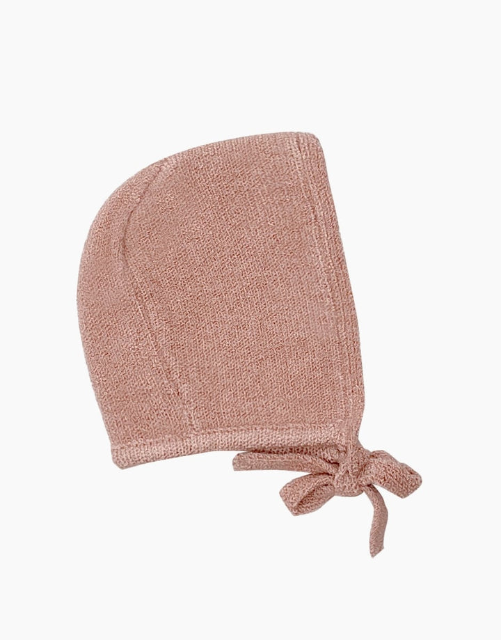 MiniKane - Béguin Élie Baby Doll Bonnet - Tea Pink Knit