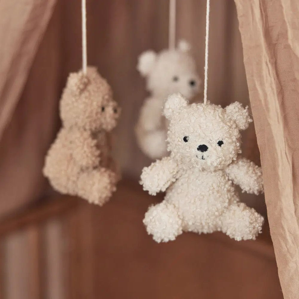 Jollein - Baby Cot Mobile - Teddy Bear Natural / Biscuit - Mabel & Fox