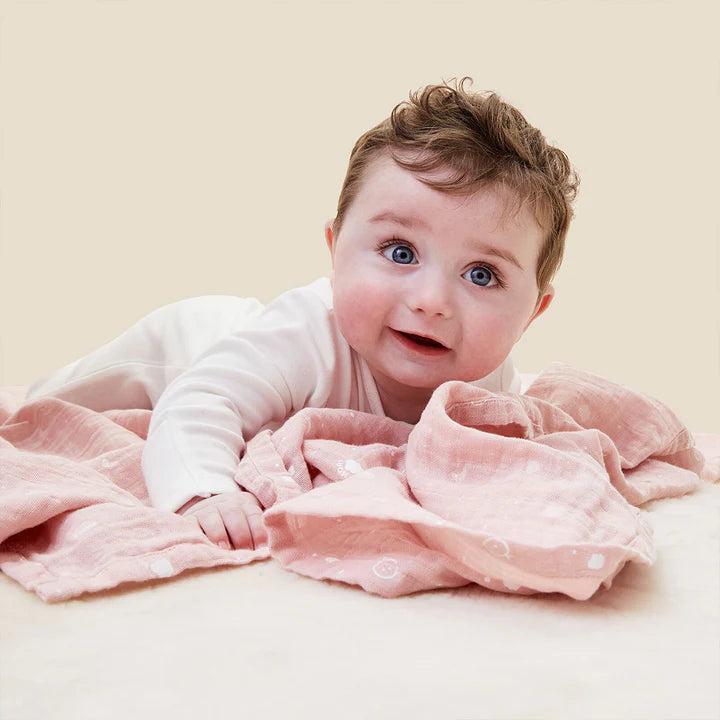 Baby Mori - Large Muslin Swaddle- Pink