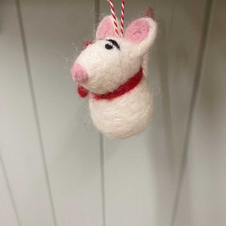 Fiona Walker - Christmas Decoration - Mouse with Scarf