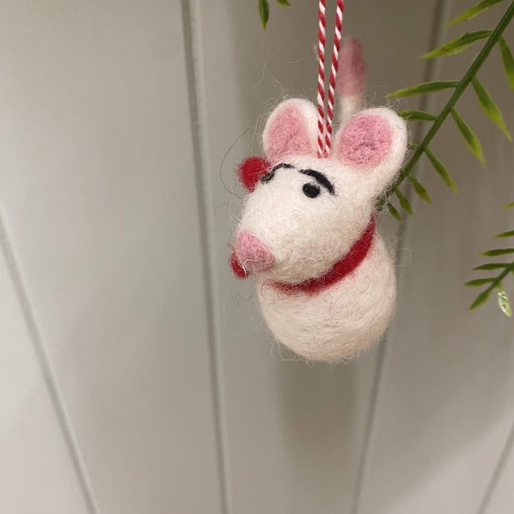 Fiona Walker - Christmas Decoration - Mouse with Scarf