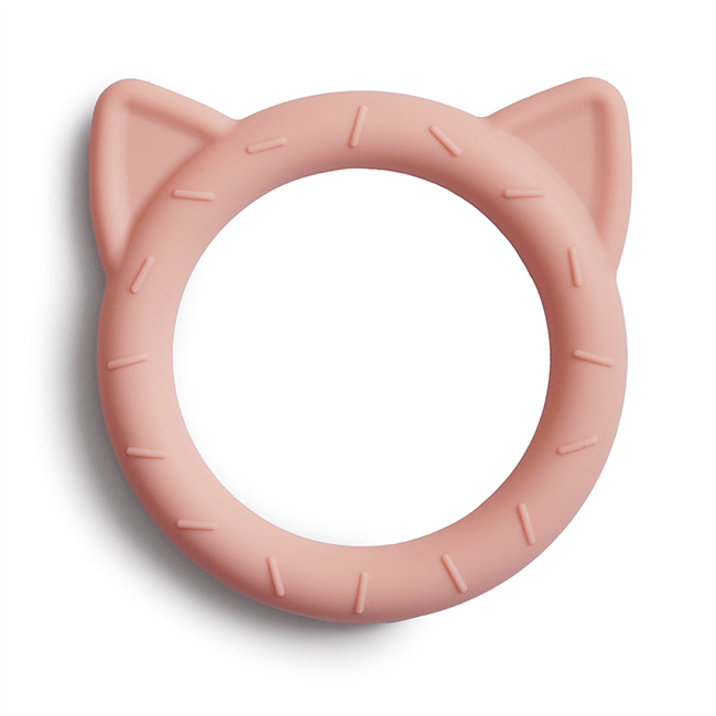 Mushie - Teether Cat - Blush - Mabel & Fox