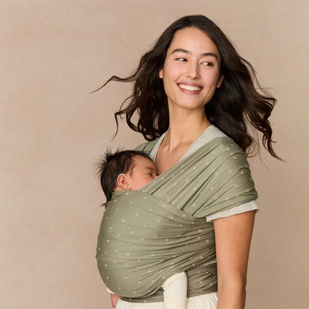 Ergo Baby - Aura Baby Wrap - Sustainable Knit - Olive Diamonds