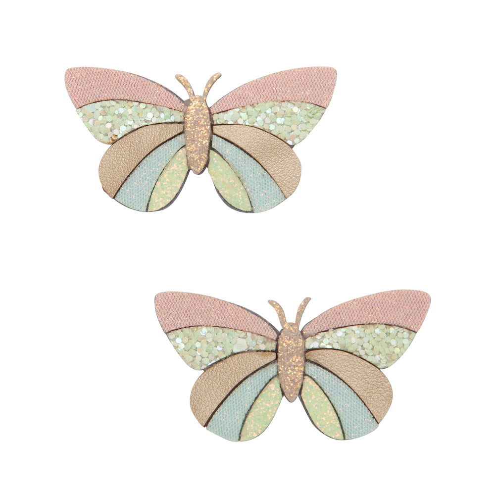 Mimi & Lula - Clic Clac Hair Clips - Stripe Butterfly (2 Pack) - Mabel & Fox