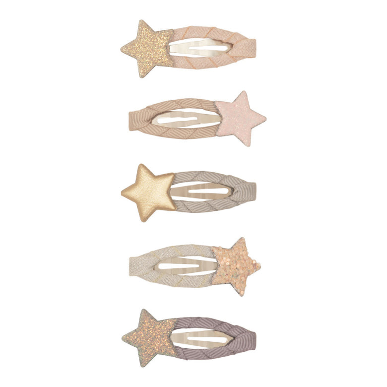 Mimi & Lula - Clic Clac Hair Clips - Mini Stellina Sparkle (5 Pack) - Mabel & Fox