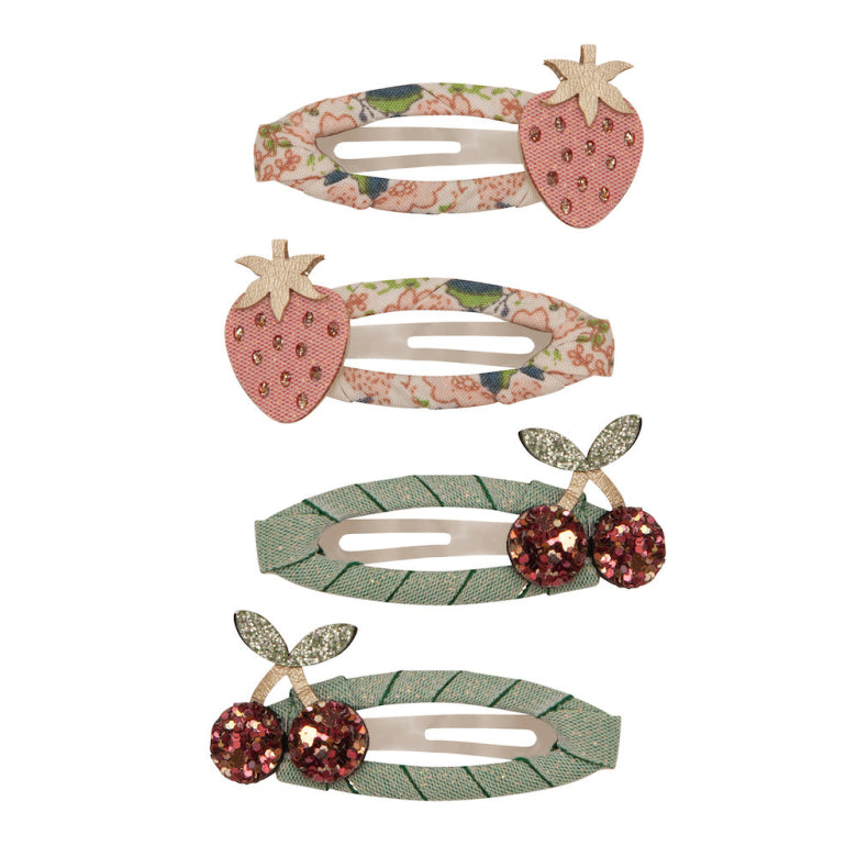 Mimi & Lula - Clic Clac Hair Clips - Fruity Floral (4 Pack) - Mabel & Fox