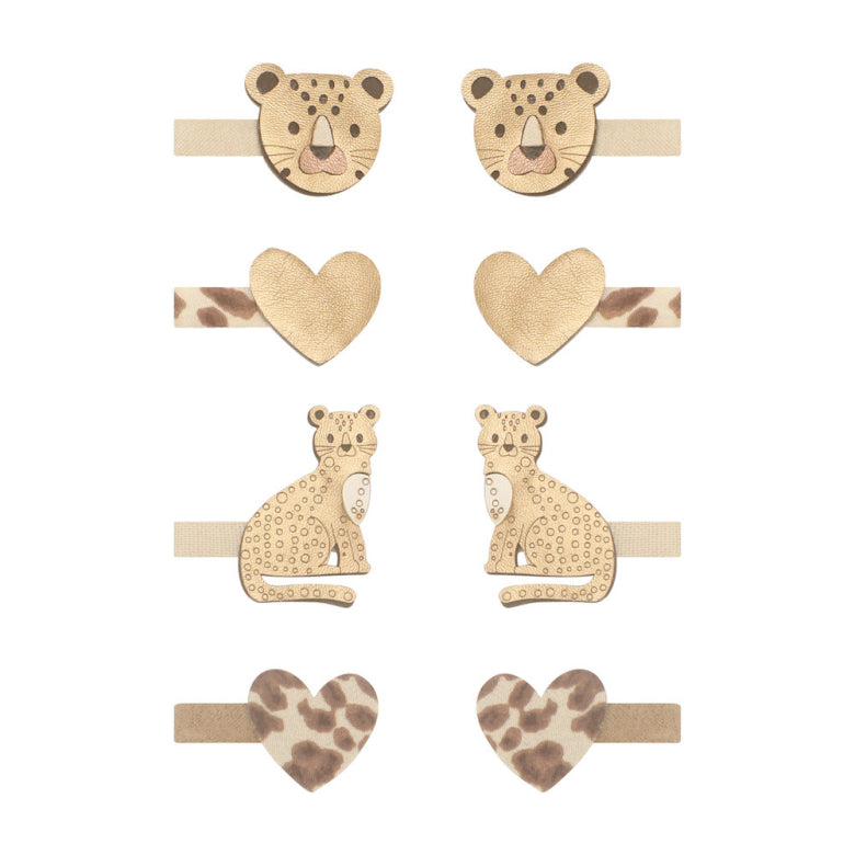 Mimi & Lula - Mini Clips - Larry Leopard (8 Pack) - Mabel & Fox