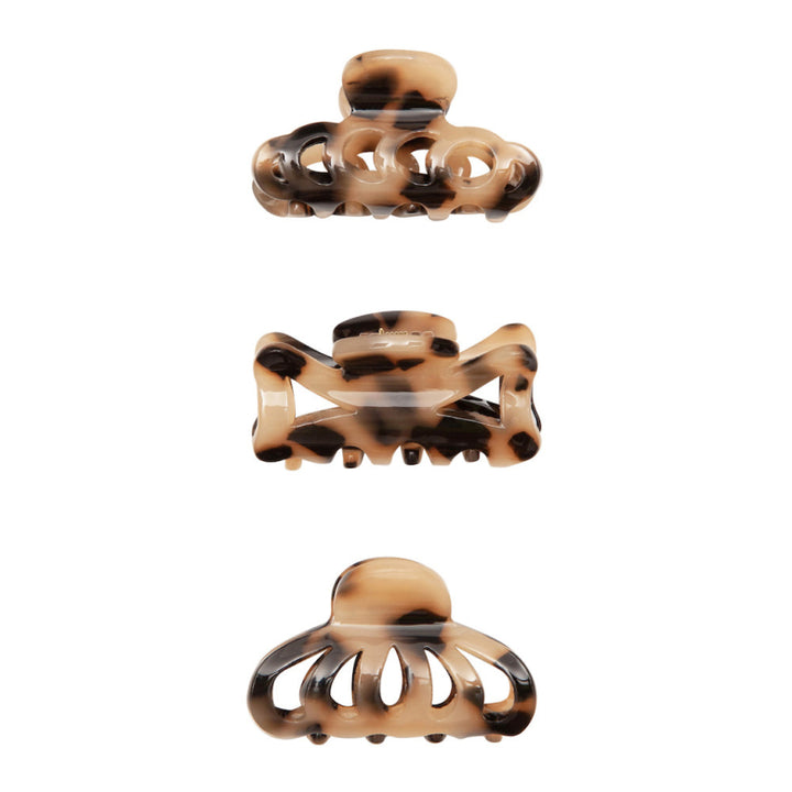 Mimi & Lula - Mini Clips - Assorted Leopard Claw Clips (3 Pack) - Mabel & Fox