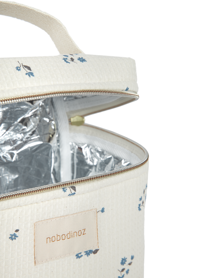 Nobodinoz- Concerto Insulated Baby Bottle And Lunch Bag - Lily Blue