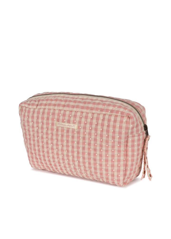 Konges Slojd - Big Toiletry Bag - Powder Pink Check