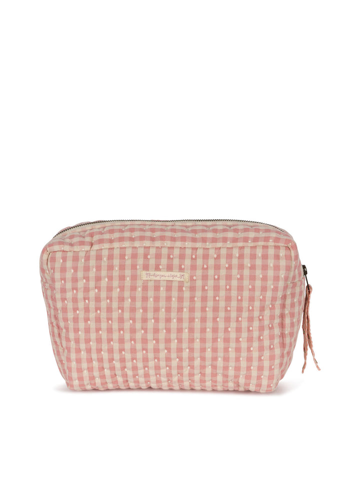 Konges Slojd - Big Toiletry Bag - Powder Pink Check