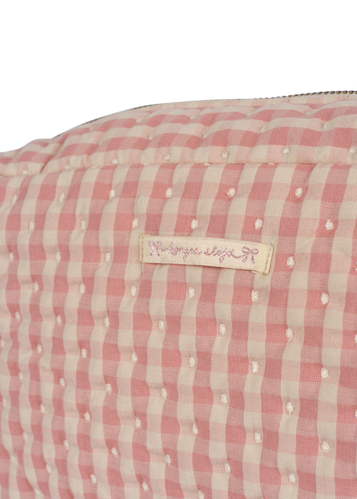 Konges Slojd - Big Toiletry Bag - Powder Pink Check