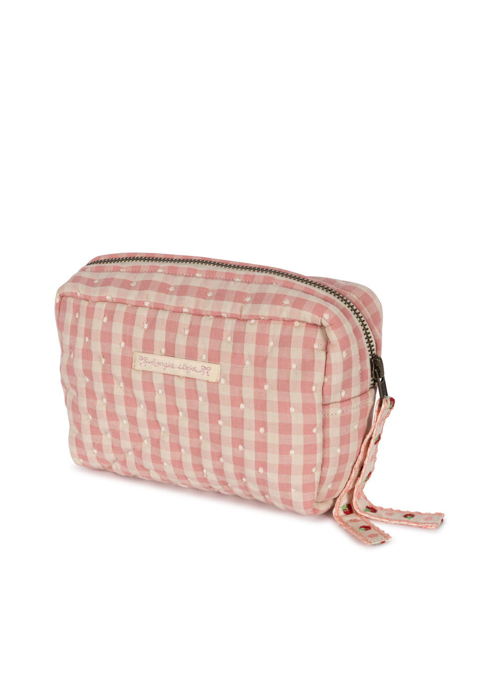 Konges Slojd - Small Toiletry Bag - Powder Pink Check