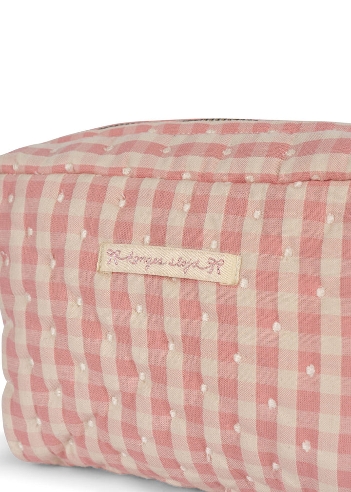 Konges Slojd - Small Toiletry Bag - Powder Pink Check