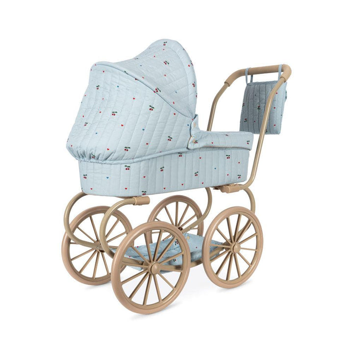 Konges Slojd - Minnie Bow Doll Pram - Cherry Blue Coeur