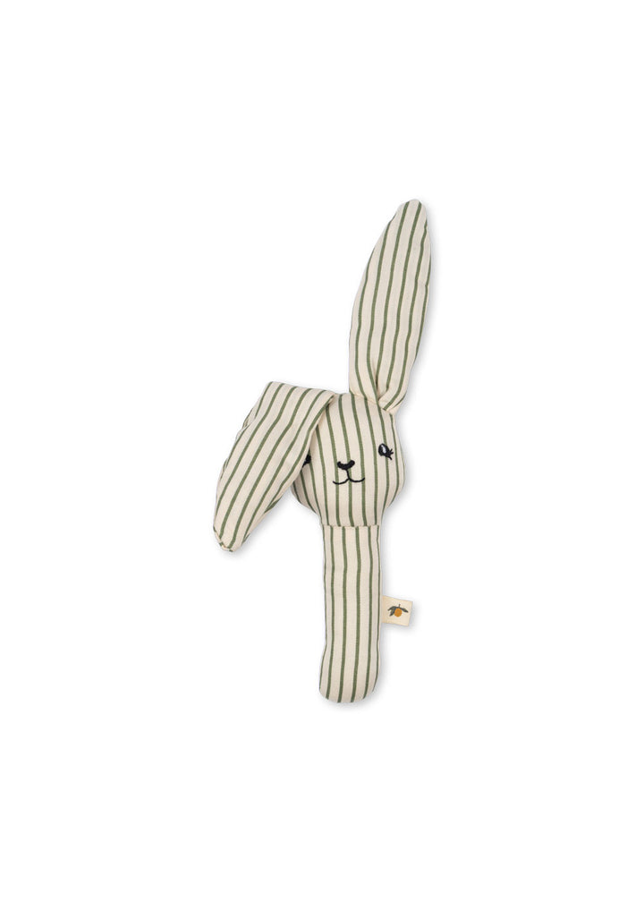 Konges Slojd - Bunny Hand Rattle - Tea Stripe