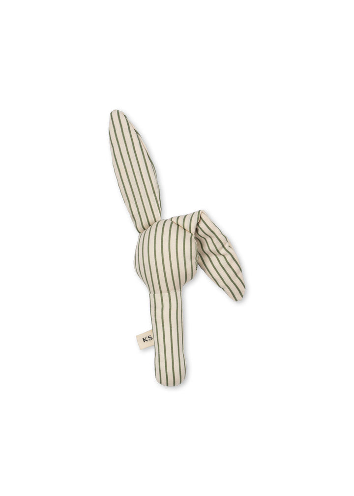 Konges Slojd - Bunny Hand Rattle - Tea Stripe