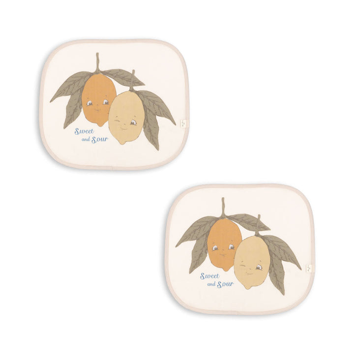 Konges Slojd - Car Sunshade - Ciao Limone (2 Pack) - Mabel & Fox